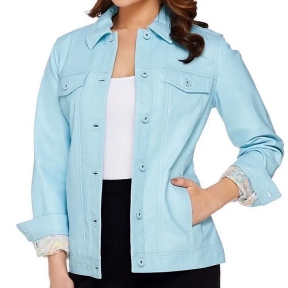 NWOT! - D & Co 100% Genuine Lamb Leather Button Front Jacket - Picture 10 of 10